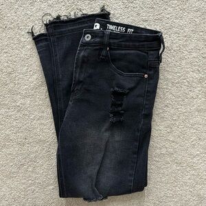 Song black cropped high rise jeans